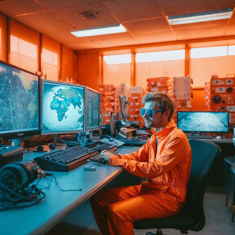 Person working on a computer